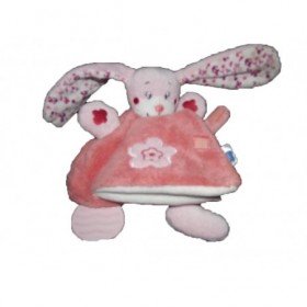 Accueil Tex Doudou Tex Lapin Rose fleur miroir Eveil