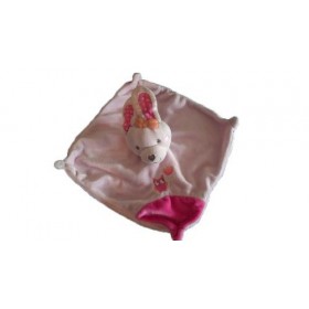 Accueil Tex doudou Tex Lapin Rose Hibou Pois Plat