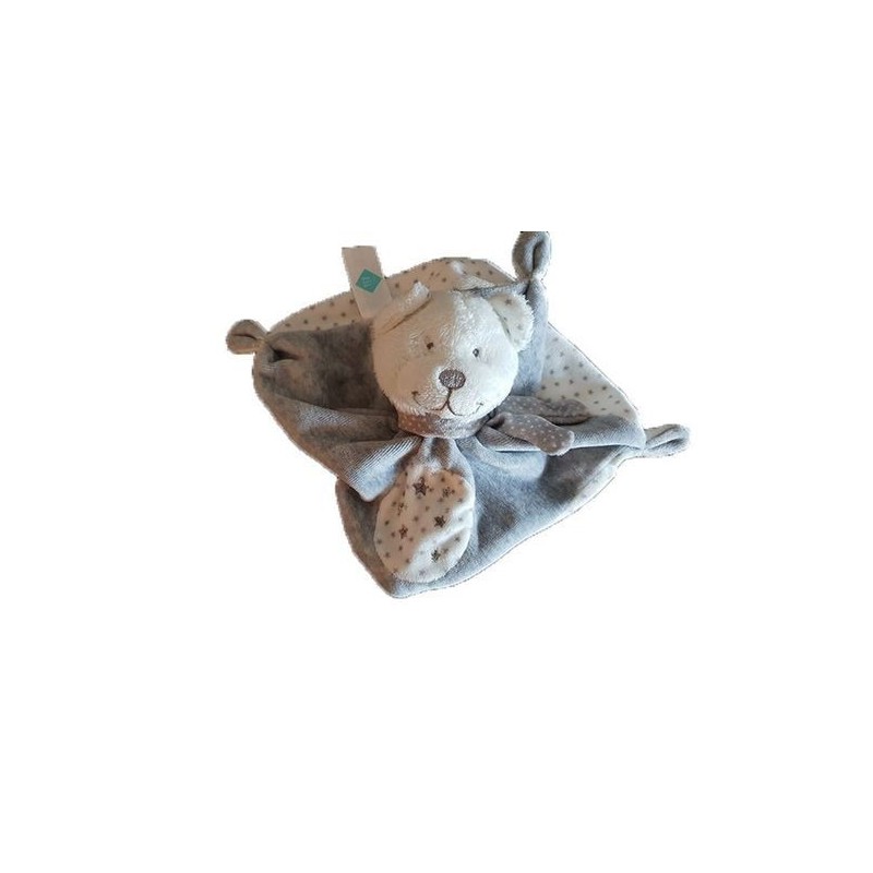 Accueil Tex doudou Tex Ours Gris Etoile Argente Dos Blanc Plat