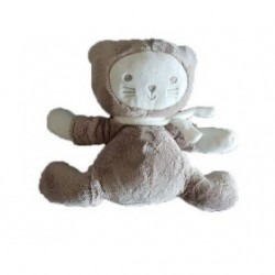 Accueil Tex doudou Tex Ours Marron Assis Foulard Blanc  Pantin