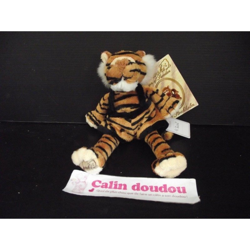 Accueil Z'autres marques Doudou Bukowski Tigre Marron little tiger noir salopette 18cms Pantin