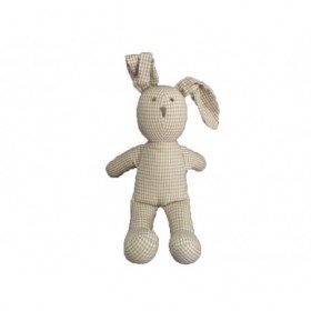 Accueil Z'autres marques Doudou Sylvie Thiriez Lapin Marron carreau beige  Pantin