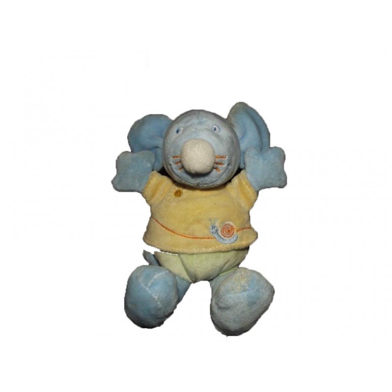 Accueil Z'autres marques Doudou Vetir Souris Bleu pull jaune escargot Pantin