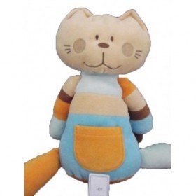 Accueil Z'autres marques Doudou Bebe confort Ours Bleu rayure blanc beige  Hochet
