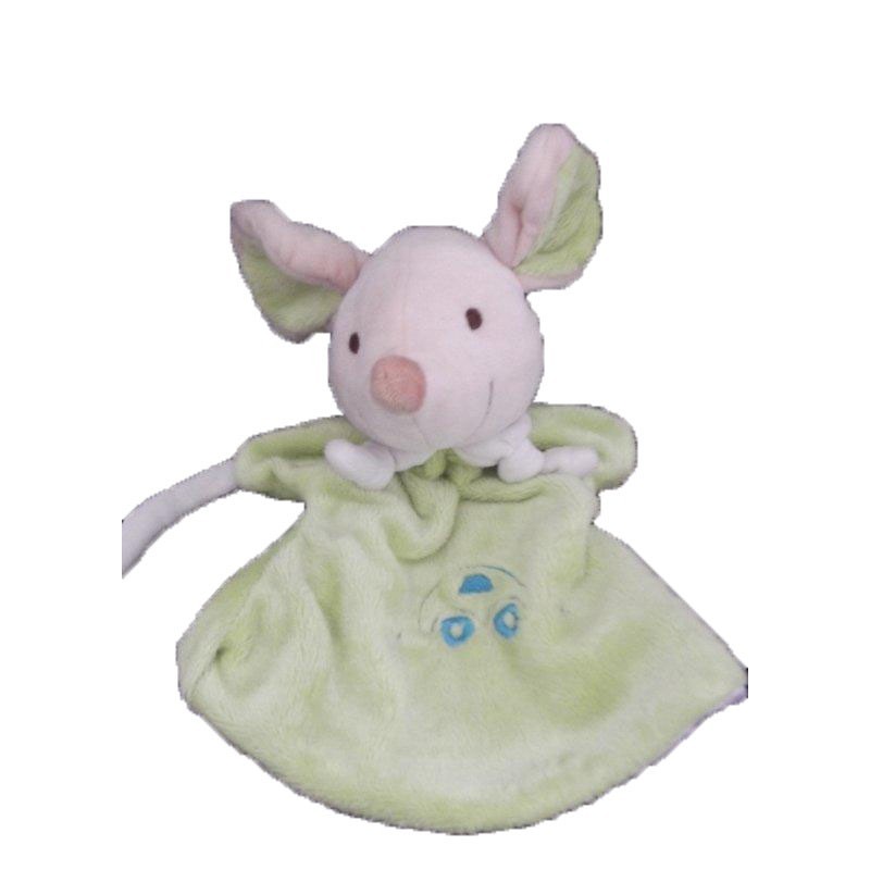 Accueil Z'autres marques Doudou Playkids Souris Vert blanche Marionnette