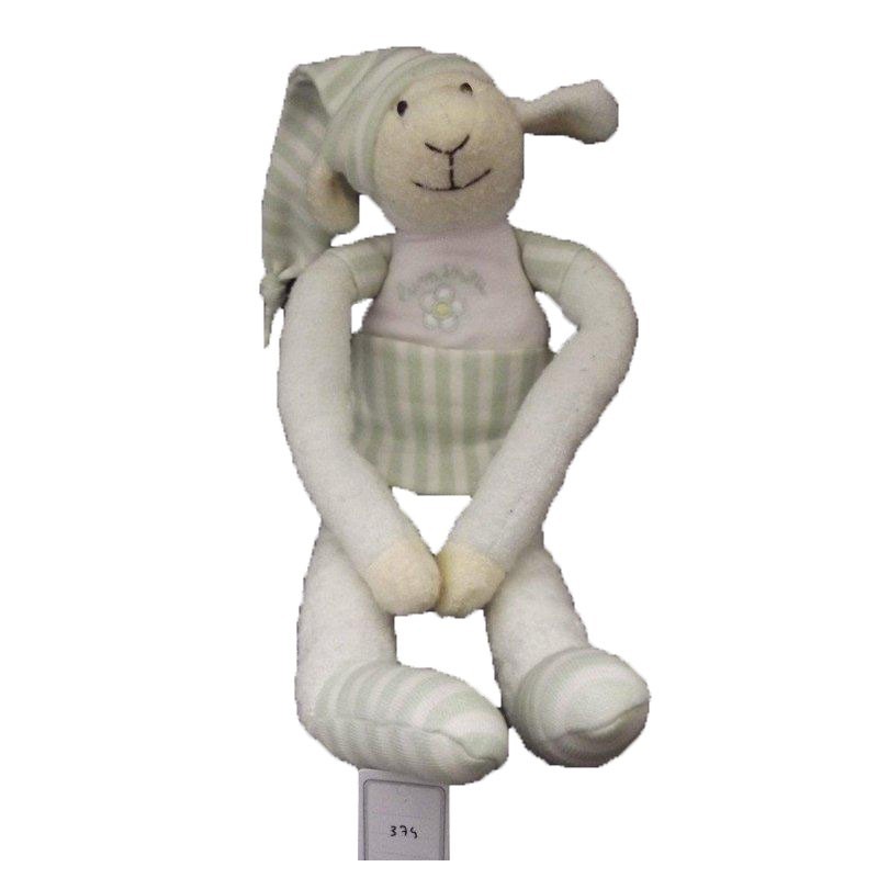 Accueil Z'autres marques Doudou Luminou Mouton Vert agneau rayure bonnet 32cms Pantin