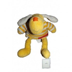 Accueil Z'autres marques Doudou Marese Chien Jaune pull a rayure orange bleu 20cms Pantin