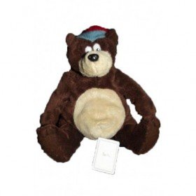 Accueil Z'autres marques Doudou Caisse d Epargne Ours Marron bonnet rouge Pantin