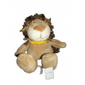 Accueil Z'autres marques Doudou Sigikid Lion Beige criniere foulard jaune 23cms Pantin