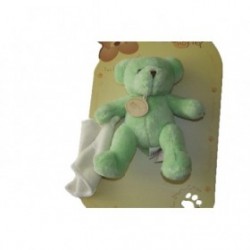 Accueil Babynat doudou Babynat Ours Vert mouchoir blanc BN3531 Les Douceurs Pantin