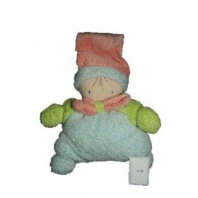 Accueil Z'autres marques Doudou Nounours Lutin Bleu rose hochet noeud papillon Hochet