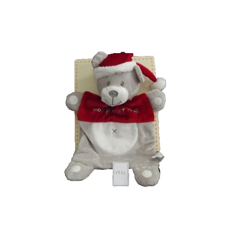 Accueil Z'autres marques Doudou Vetir Ours Gris mon premier noel bonnet plat