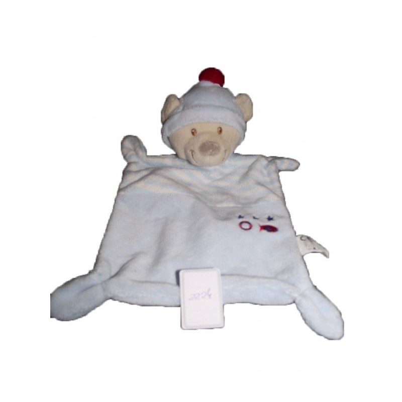 Accueil Z'autres marques Doudou Vetir Ours Bleu poisson rouge rayure bonnet Plat