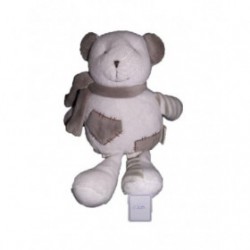 Accueil Z'autres marques Doudou Caramella MGM Ours Gris foulard gris rayure Pantin