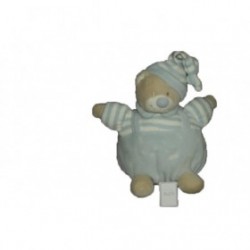 Accueil Z'autres marques Doudou Jollybaby Ours Bleu salopette rayure bleu et blanc bonnet  Hochet