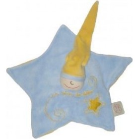 Accueil Z'autres marques Doudou un reve de bebe Lutin Bleu etoile bonnet jaune Pantin