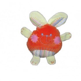 Accueil Z'autres marques Doudou Takinou Lapin Orange patte vert jour rose  Hochet