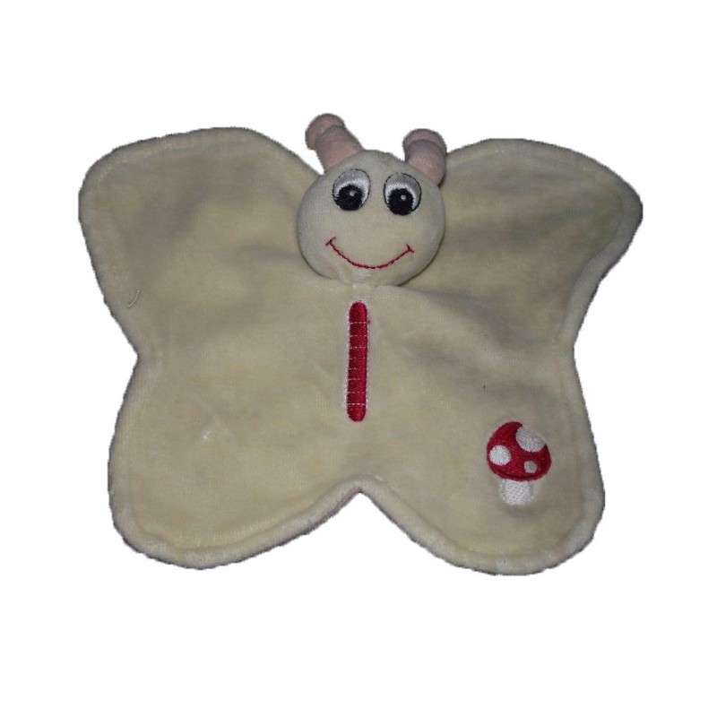 Accueil Z'autres marques Doudou Zot' marques Papillon Beige champignon rouge et blanc Plat