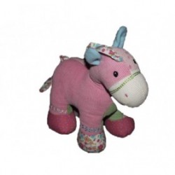 Accueil Z'autres marques Doudou Gund Cheval Rose fleur et oreille bleu Pantin