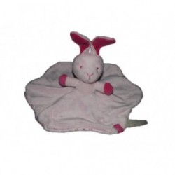 Accueil Z'autres marques Doudou TAO tape a l œil Lapin Rose rond blanc fleur rose plat