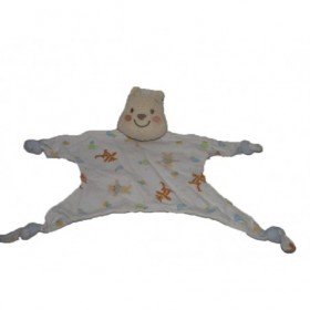 Accueil Z'autres marques Doudou Zot' marques Ours Blanc etoile dos bleu Hochet