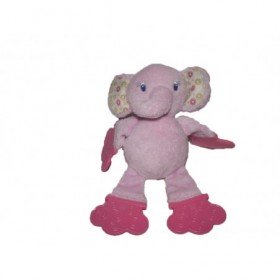 Accueil Z'autres marques Doudou Zot' marques Elephant Rose dentition fleur blanc blanche Pantin