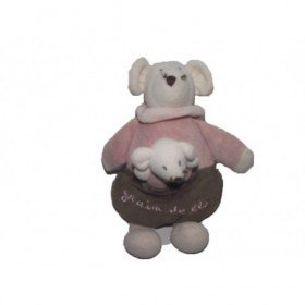 Accueil Z'autres marques Doudou Grain de Ble Souris Rose bebe dans une poche marron Pantin