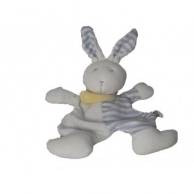 Accueil Z'autres marques Doudou Gerca Lapin Bleu rayure foulard bandana jaune Pantin