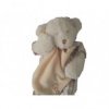 Accueil Z'autres marques Doudou Zot' marques Ours Blanc salopette rayure rose couverture marron B Pantin