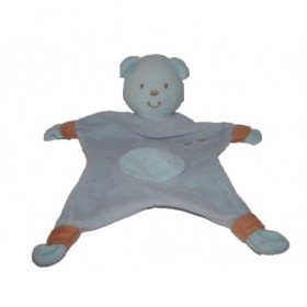 Accueil Z'autres marques Doudou Auchan Ours Bleu lot de 2 ours  Plat
