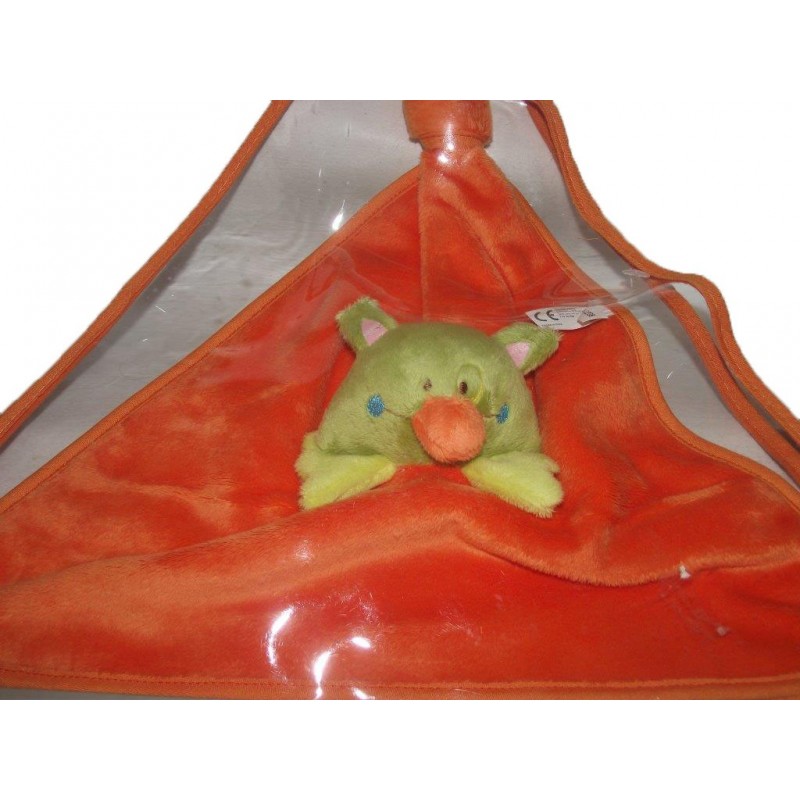 Accueil Z'autres marques Doudou Kikou Creativtoys Souris Vert reversible plat oiseau orange au dos  Plat