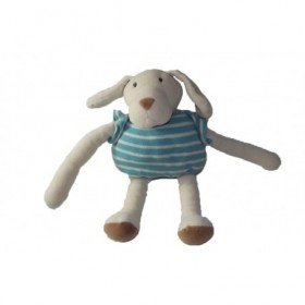 Accueil Z'autres marques Doudou Nounours Chien Bleu pull rayure blanche Pantin