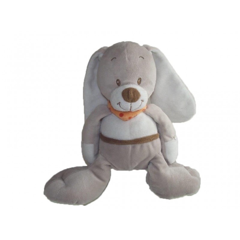 Accueil Z'autres marques Doudou Influx Chien Beige foulard orange 25cms Pantin