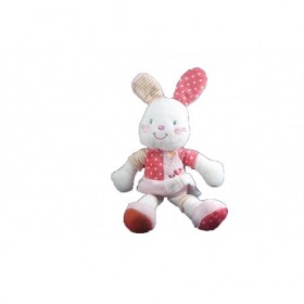 Accueil Z'autres marques Doudou AVDA Europa Lapin Rose robe pois blanc fleur Poupee