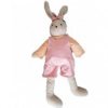 Accueil Z'autres marques Doudou Petits Descamps Lapin Rose Joris Salopette Rayure Orange 50cms Pantin