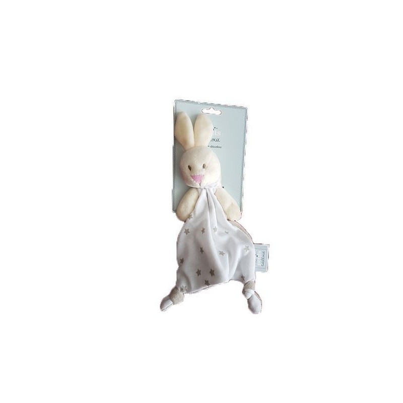 Accueil Z'autres marques Doudou Mes petits Cailloux Lapin Blanc etoile gris Plat