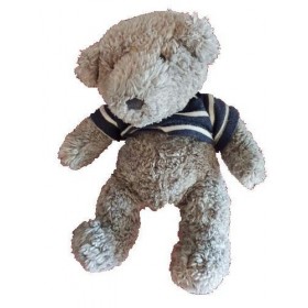 Accueil Z'autres marques Doudou H&M Ours Gris Pull Bleu Rayure Blanc 24cms Pantin