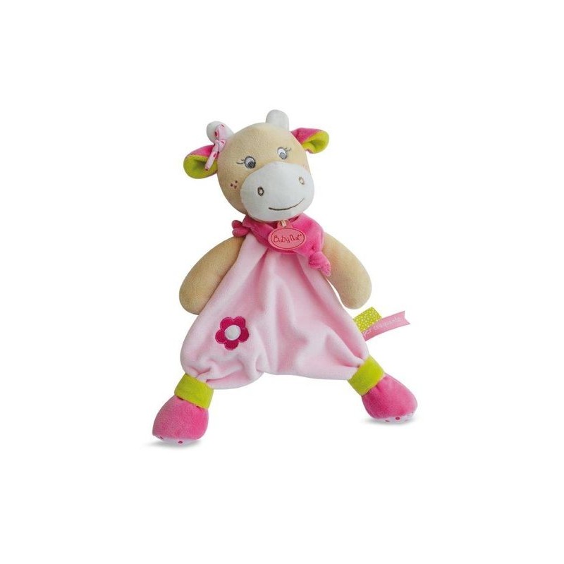 Accueil Babynat doudou Babynat Vache Rose BN0172 Coquillette Plat