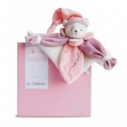 Accueil Doudou et Compagnie Doudou et Compagnie J'aime mon doudou collector ours plat rose DC2920