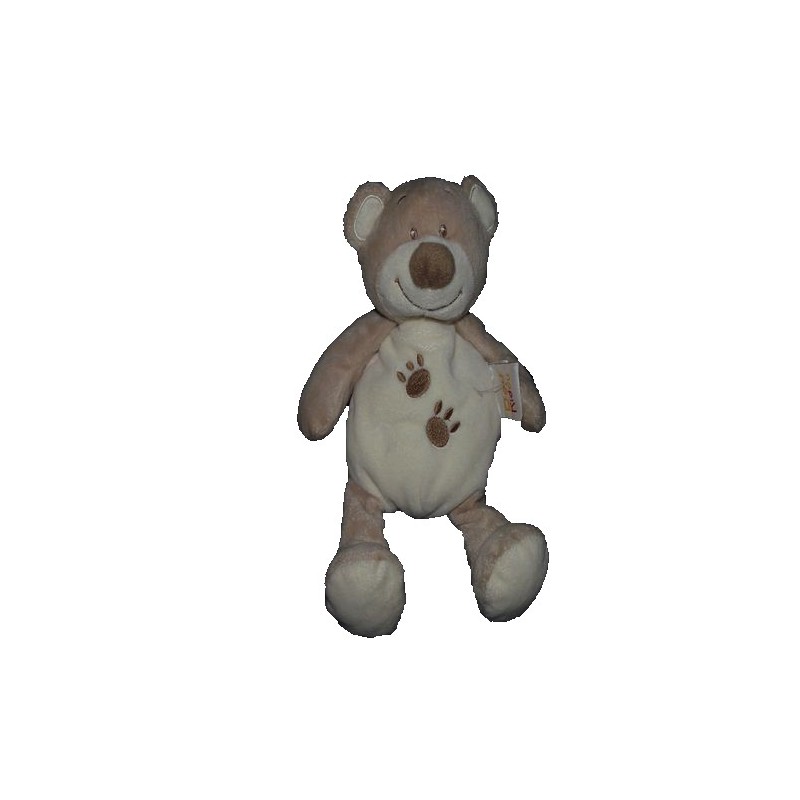 Accueil Z'autres marques Doudou Doukidou Ours beige et blanc empreinte marron