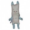 Accueil Z'autres marques Doudou Papili Chat blanc bras et oreilles bleu 18cms