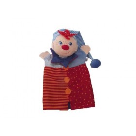 Accueil Z'autres marques Doudou Haba marionnette clown rouge bonnet bleu