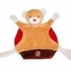 Accueil Z'autres marques Doudou Bestever Ours marionnette savane double face beige bordeaux 22cms