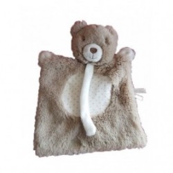 Accueil Sucre d'orge Doudou Sucre d'orge Ours plat beige marron blanc etoile