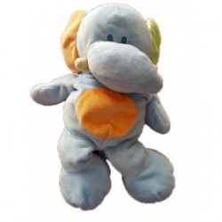 Accueil Z'autres marques Doudou Doukidou Elephant bleu oreille vert ventre orange 30cms