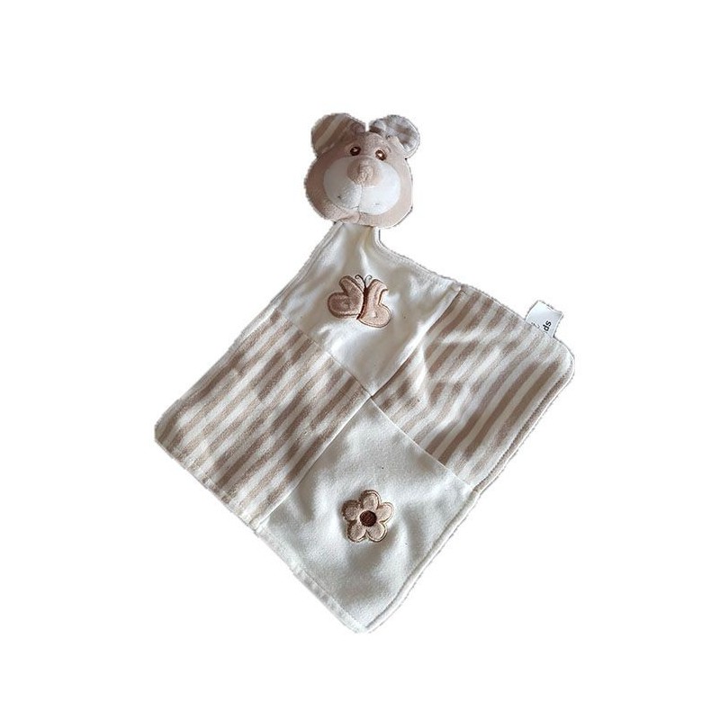 Accueil Z'autres marques Doudou Soft Friends Lapin plat marron rayure rayee papillon