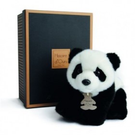 Accueil Histoire d'ours Doudou Histoire d'ours Panda Noir et Blanc les Authentiques 20cms HO2212