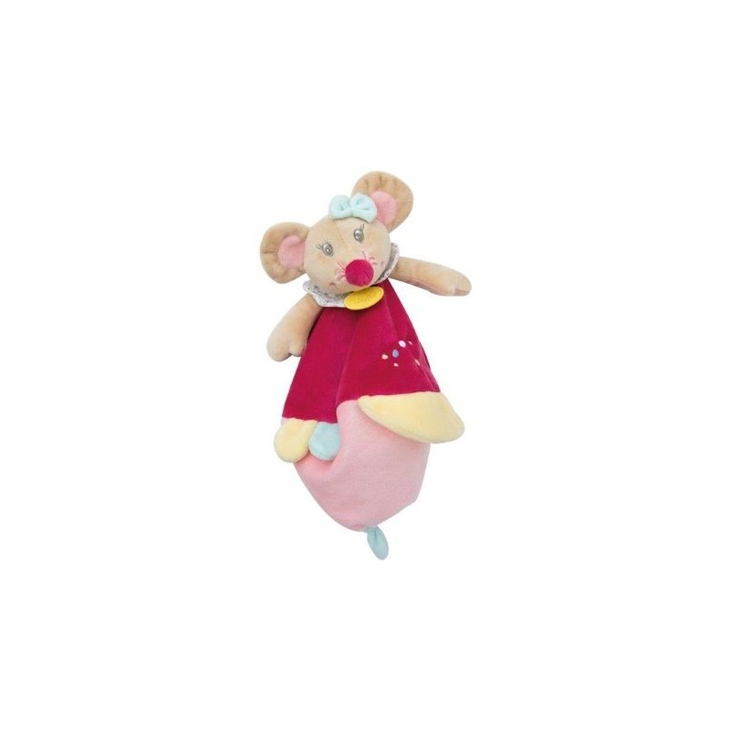 Accueil Babynat doudou Babynat Souris Rose Jaune Col BN261 Rosie et Marceau Plat