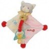 Doudou Babynat  chat super tetine rose et beige -BN309-