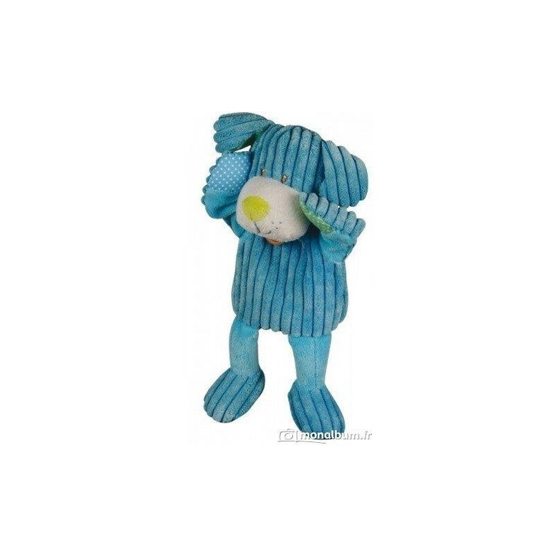 Accueil Babynat Doudou Babynat chien marionnette bleu les coteles les doubambins BN697